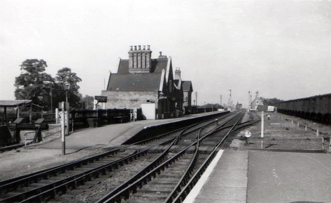 Bottesford Station downside platform, looking west